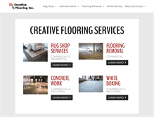 Tablet Screenshot of creativeflooring.com